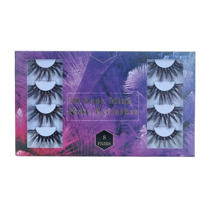 8 Pair Set - Faux 3D Mink Lashes