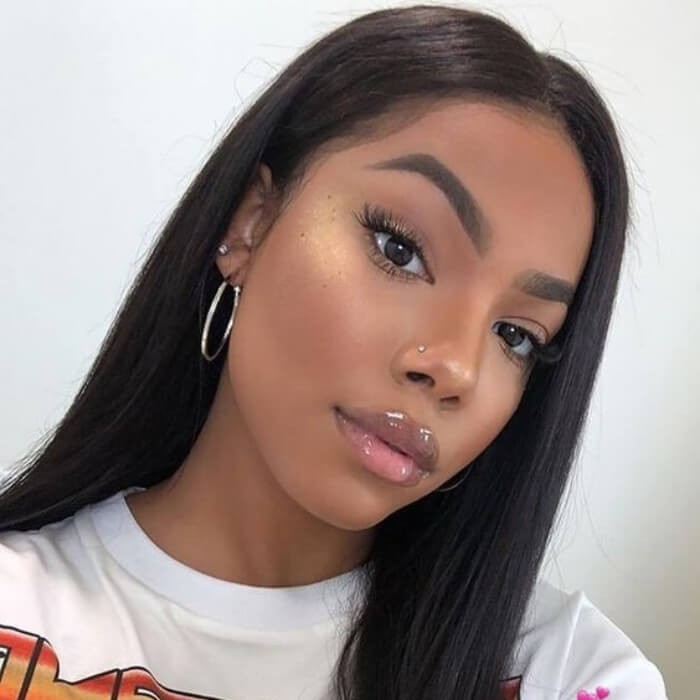 Kriyya Transparent 13X4 Lace Front Wig 180% Density Straight Human Hair Wig With Baby Hair