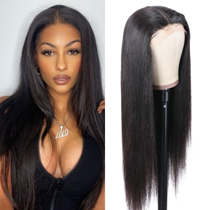 Kriyya TPart Lace Wigs Straight Hair Deep Middle Part