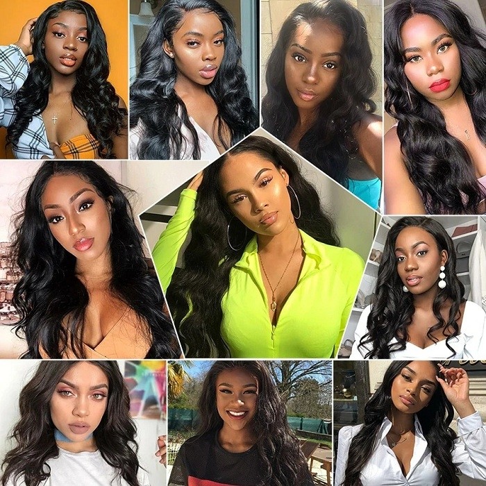 Kriyya Transparent 13x4 Lace Front Human Hair Wigs Body Wave Human Hair 180% Density