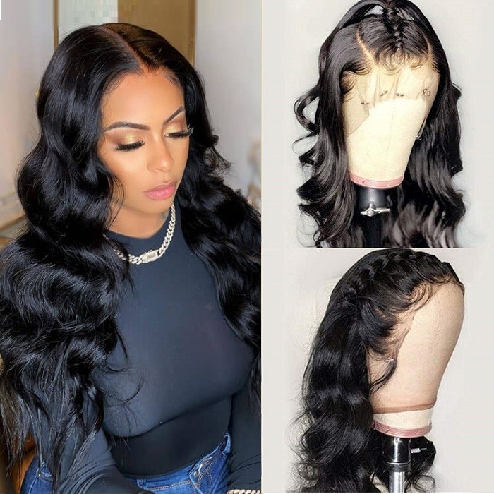 Kriyya Virgin Hair Body Wave Wig 13x4 Lace Front Wigs Human Hair 150% Density For Sale
