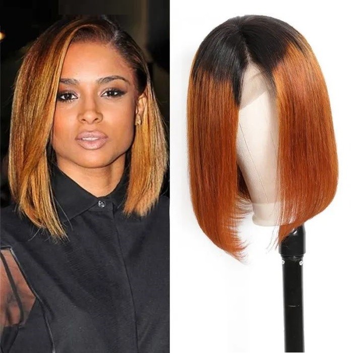 Quanna | 13*4 Lace Front Ombre Remy Human Hair Bob Wig