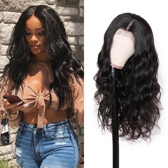 Kriyya 13x4 Transparent Lace Front Wigs With Baby hair Body Wave Human Hair Wig