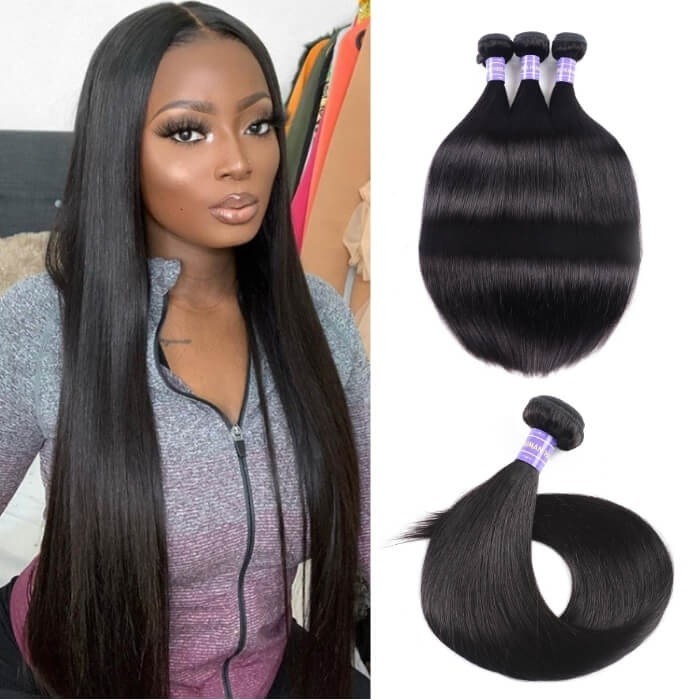Bogo - 3 Piece 18 Inch Straight Unprocessed Virgin Hair 