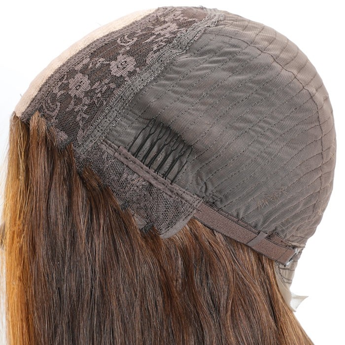 Kriyya Straight PU Skin Base Wig 4.5*1.5 Middle Part LT430 Ombre 150% Density