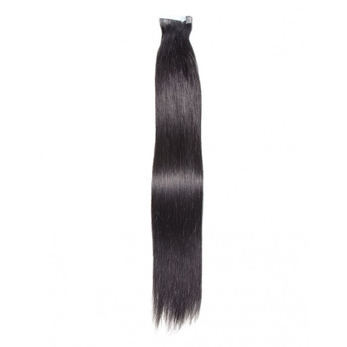 Kriyya Tape In Extensions Jet Black Human Hair Extensions 18-24 Inch