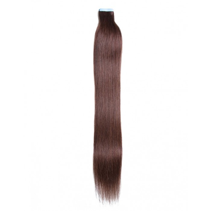 Kriyya Remy Tape In Hair Extensions Dark Brown Human Hair Extensions
