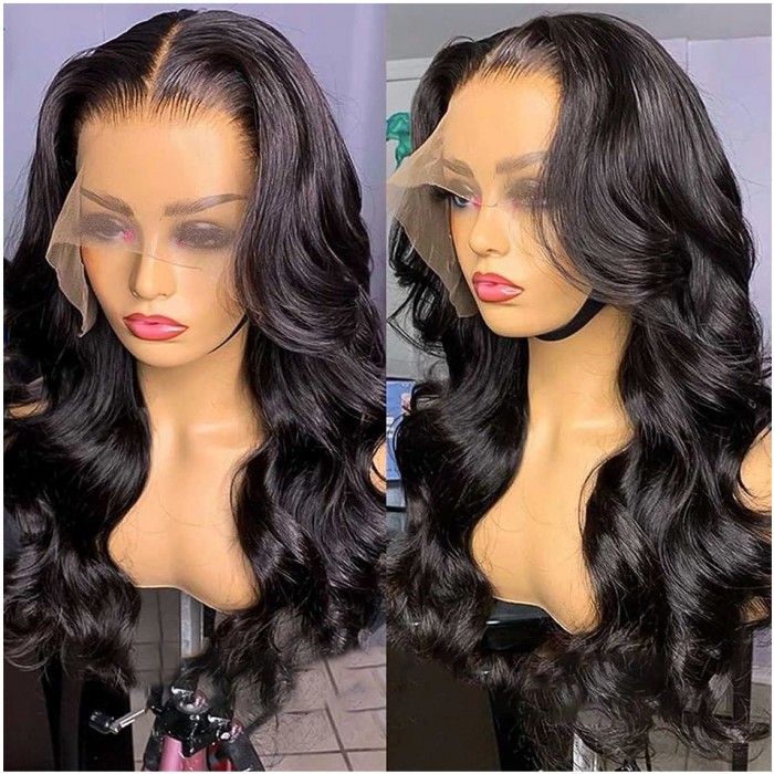 Kriyya Virgin Hair Body Wave Wig 13x4 Lace Front Wigs Human Hair 150% Density For Sale