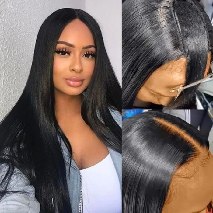Flash Sale-Straight U Part Wig Glueless Virgin Human Hair Wig