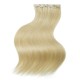 Kriyya 100g Real Hair Extensions Clip In Blonde Remy Human Hair Color 18-22 Inch