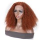 Kriyya Chic Auburn Color Middle T Part Curly Lace Front Wig with Natural Hairline