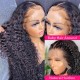 Kriyya  Jerry Curly Human Hair 13x4 Lace Front Wig Pre-plucked Virgin Hair Wig 150% Density