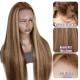 Kriyya Honey Blonde Highlight Ombre Straight Human Hair Wig Piano Colored 13x5 T Part Lace Front Wigs