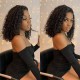 Kriyya Latin Passion Brazilian Virgin Human Hair Wig With Slanted Bangs Ebony Black Wig No Glue Needed
