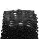 Kriyya Curly Clip Ins 18 Inch Hair Extenstions Natural Black Human Hair Extensions