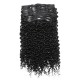 Kriyya Curly Clip Ins 18 Inch Hair Extenstions Natural Black Human Hair Extensions