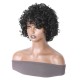 Kriyya Bouncy Curly Short Pixie Cut Wig With Bangs Fluffy Curls Human Hair Machine Made Wigs