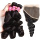 Kriyya 3 Bundles Loose Wave Unprocessed Human Hair With 13*4 Inch Lace Frontal