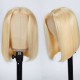 Kriyya 613 Blonde Straight Human Hair Wig 4x4 Bob Lace Front Wigs 150% Density