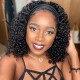 Clearance Sale-Kriyya Remy Jerry Curly Headband Bob Wig 150% Density Natural Color