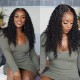 Kriyya Brazilian Human Hair Middle Part Lace Wigs 150 Density Jerry Curly Lace Wigs