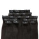 Kriyya 160g Clip In Hair Extensions Chocolate Brown 16-24 Inch Remy Hair Extensions
