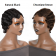 Kriyya Finger Waves Short Pixie Cut Wig Ocean Wave Human Hair Machine Made Wigs