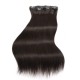 Kriyya 160g Clip In Hair Extensions Chocolate Brown 16-24 Inch Remy Hair Extensions