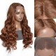 Kriyya 13X4 Ombre Highlight Loose Wave Wig Caramel Brown Lace Front Human Hair Wig 180% Density