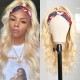 Kriyya Velvet Headband Wigs Natural Wave Glueless Human Hair Wigs 613 Color 16-22 Inch