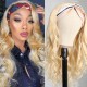 Kriyya Velvet Headband Wigs Natural Wave Glueless Human Hair Wigs 613 Color 16-22 Inch