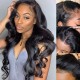 Kriyya Brazilian Body Wave Lace Part Wig 150% Density Virgin Hair Wigs Natural Black