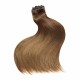 Kriyya 220g Clip Ins Hair Extensions Chestnut Brown Remy Hair