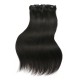 Kriyya 100g Clip In Hair Remy Hair Extensions Natural Black Color