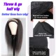 Kriyya Kinky Straight Wigs Human Hair 3/4 Half Wig Glueless Wigs Natural Color