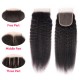 Kriyya Unprocessed Virgin Hair Kinky Straight Human Hair 4x4 Lace Closure