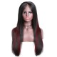 Kriyya 13x4 Transparent Lace Highlighted Wigs Straight Human Hair Wig 150% Density Pre-plucked