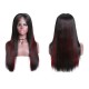 Kriyya 13x4 Transparent Lace Highlighted Wigs Straight Human Hair Wig 150% Density Pre-plucked