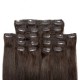 Kriyya Clip In Human Hair Extensions Chocolate Brown 24 Inch