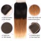 Kriyya 3 Pcs Straight Hair Bundles With 4x4 Lace Closure T1B/4/27 Ombre Malaysian Human Hair