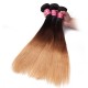 Kriyya 3 Pcs Straight Hair Bundles With 4x4 Lace Closure T1B/4/27 Ombre Malaysian Human Hair