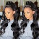 Kriyya 13x6  Lace Frontal Wigs Body Wave 180% Density Virgin Human Hair Wig