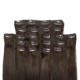 Kriyya 100g Clip In Human Hair Extensions Chocolate Brown Remy Hair