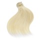 Kriyya 160g Clip In Extensions Platinum Blonde Hair Color Remy Human Hair Extensions 100 Human Hair