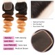 Kriyya Indian Virgin Hair Three Tone Ombre 4 Pcs Body Wave With 4x4 Lace Closure