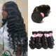 Kriyya Loose Wave Hair 4 Bundles Peruvian Human Hair Bundles 16-26 Inch