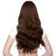 Kriyya Clip In Human Hair Extensions Chocolate Brown 24 Inch