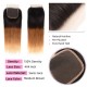 Kriyya Straight 3 Pcs Human Hair Bundles With 4x4 Lace Closure T1B/4/27 Ombre Brazilian Hair