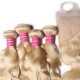 Kriyya 613 Blonde 4 Bundles With 13x4 Lace Frontal Malaysian Body Wave Sew In 