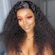 Kriyya  Jerry Curly Human Hair 13x4 Lace Front Wig Pre-plucked Virgin Hair Wig 150% Density